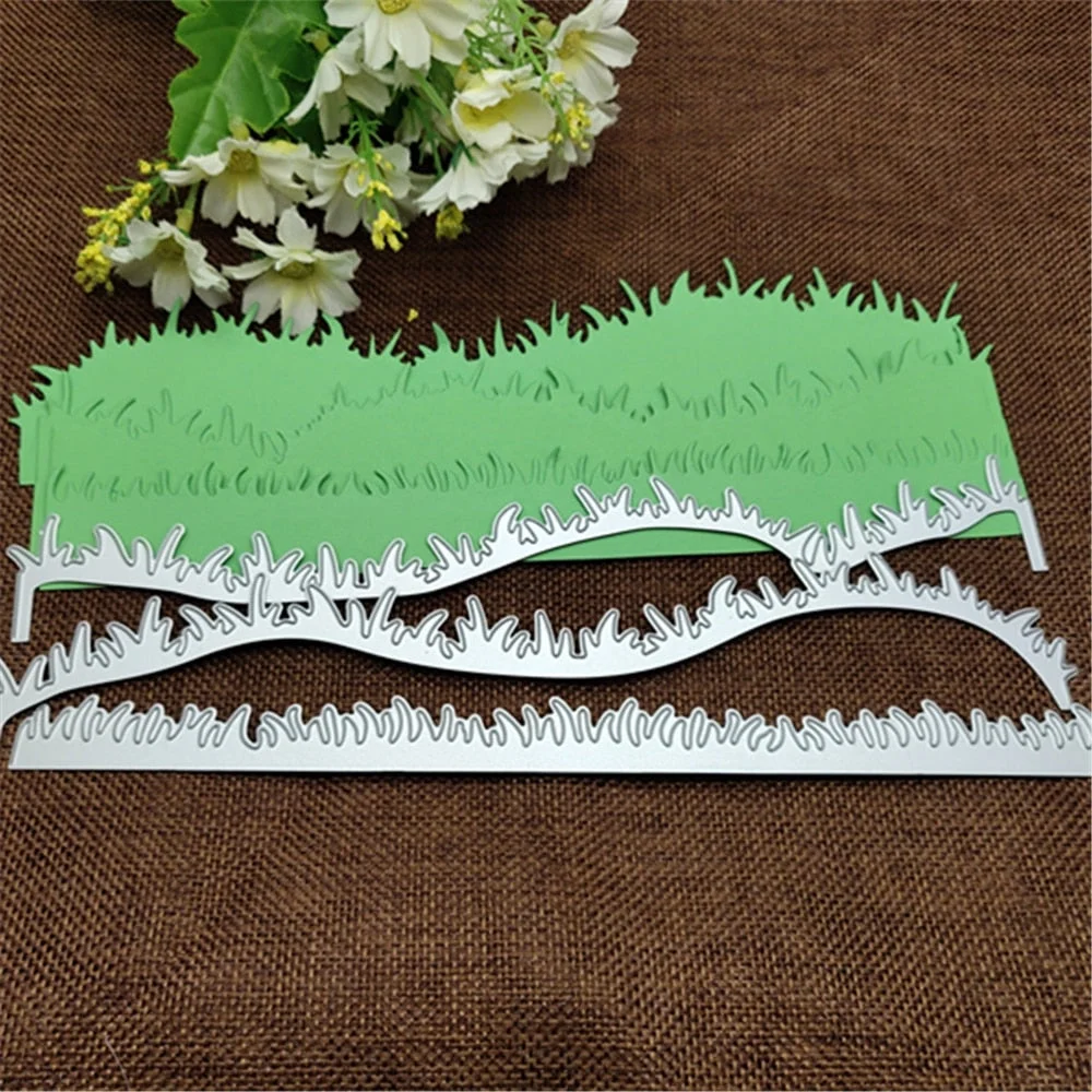 3 pieces grass Metal Cutting Dies Stencils For DIY Scrapbooking Decorative Embossing Handcraft Template