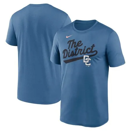 Men's Washington Nationals  Blue 2025 City Connect Fuse Script Team Phrase Performance T-Shirt