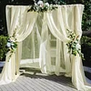 6/10FT Soft Chiffon Wedding Event Arch Curtains Table Runners
