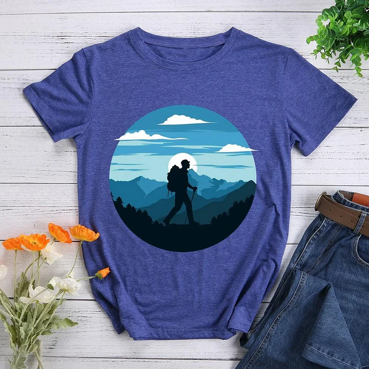 Mountain hiker  Round Neck T-shirt-Annaletters