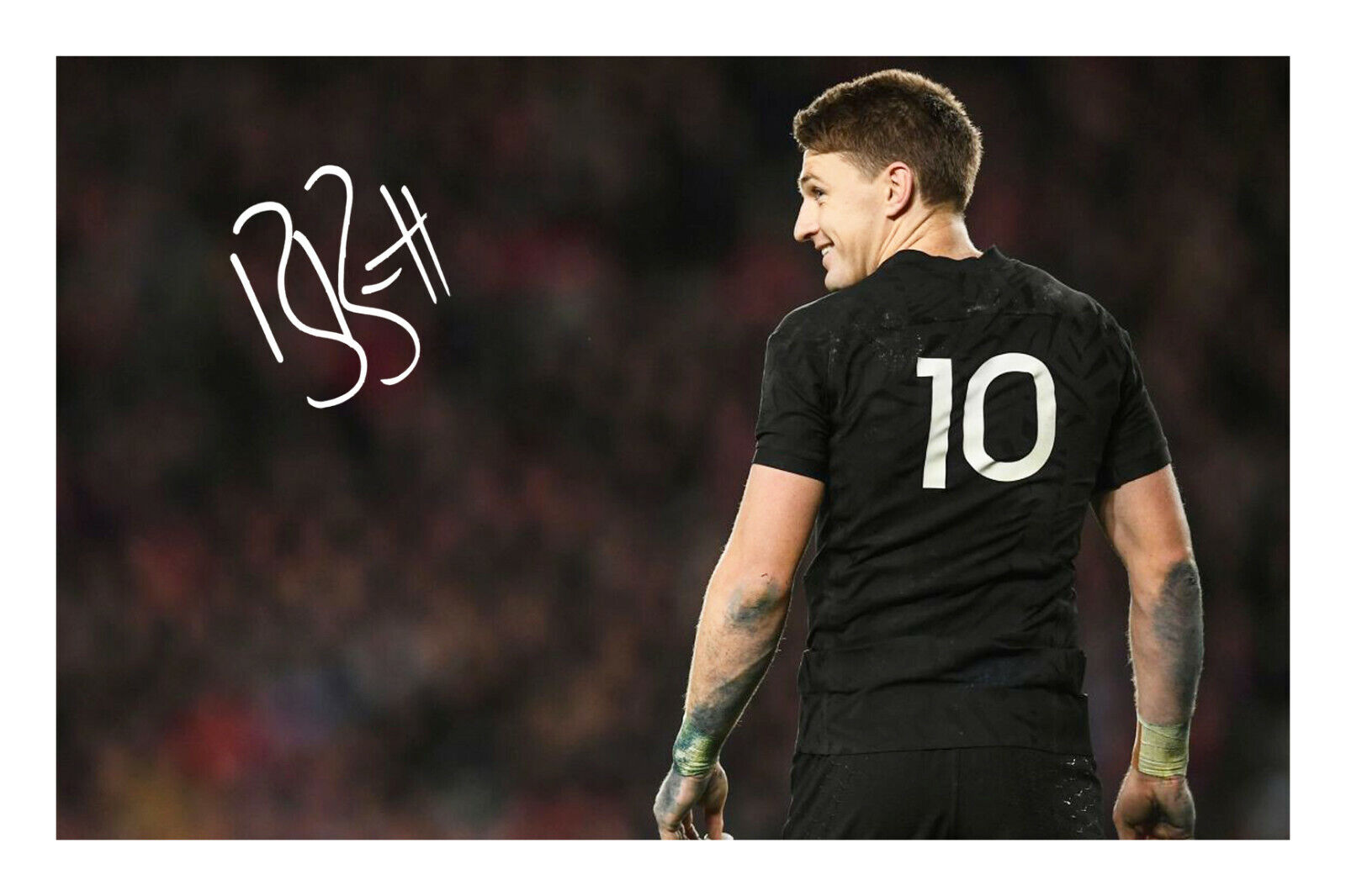 Beauden Barrett Signed A4 Autograph Photo Poster painting Print New Zealand All Blacks Rugby