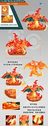 1/20 Scale World Zukan Alain & Mega Charizard X - Pokemon Resin