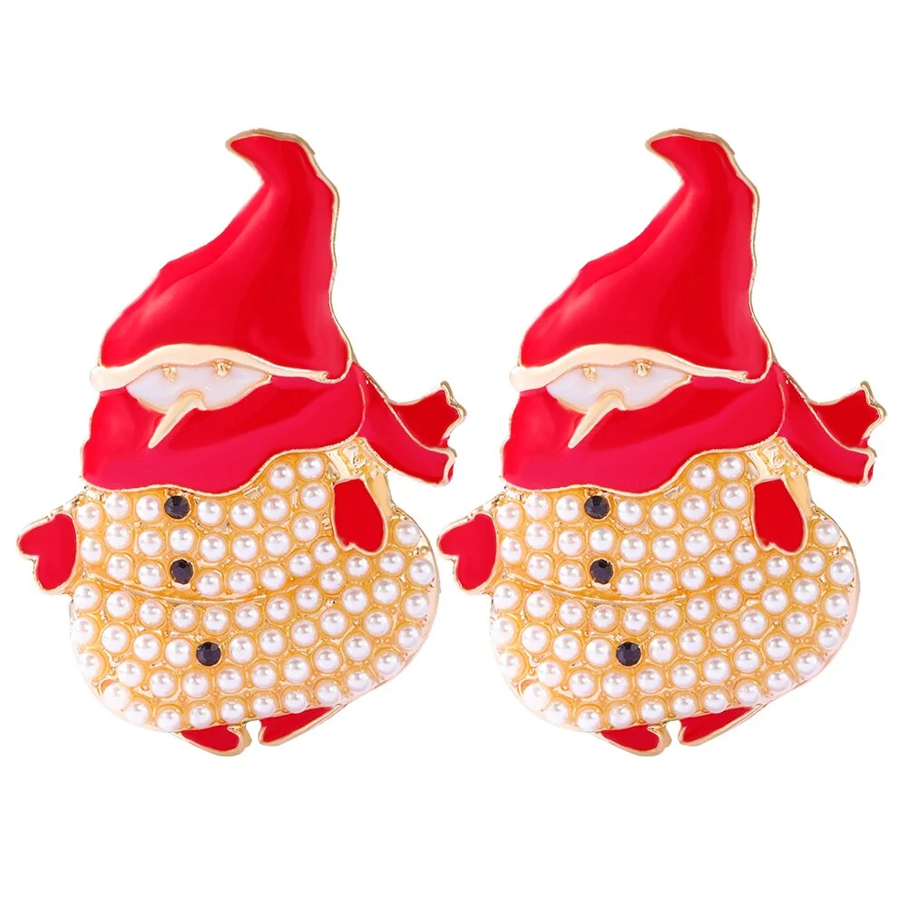 Dvacaman Sparkle Christmas Tree Candy Cane Gingerbread House Christmas Cactus Snowman Santa Drop Earrings For Women Cute Jewelry