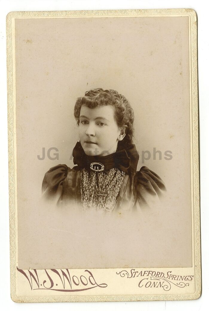 19th Century Fashion - 19th Century Cabinet Card Photo Poster painting - Stafford Springs, CT