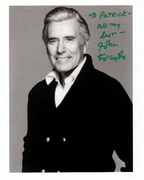 JOHN FORSYTHE Autographed Signed DYNASTY BLAKE CARRINGTON Photo Poster paintinggraph To Patrick