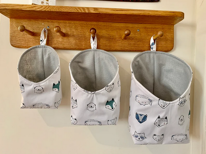 Small Hanging Storage Pods Sewing Pattern