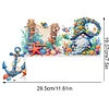 (US Local)Ocean Goblin 5D DIY Wooden Door Topper Diamond Painting Door Corner Decor