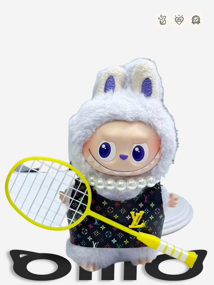 MINI Labubu Clothes Luxurious LV - inspired Tennis Style Outfit