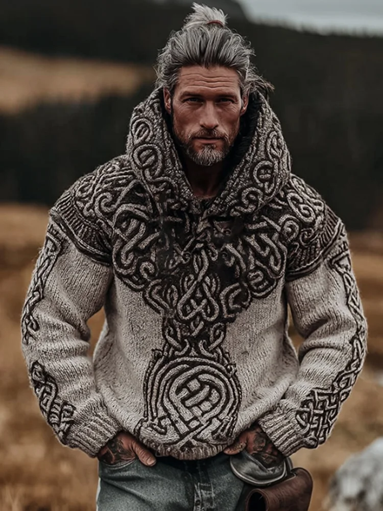 Vintage Viking Retro Celtic Knot Comfy Hoodie Sweater
