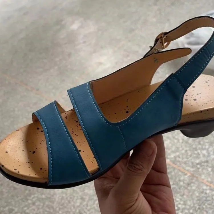 Breakj Breakj Large-Size Women's Slope Sandals Low Heel Spring Summer Casual Women's Shoes