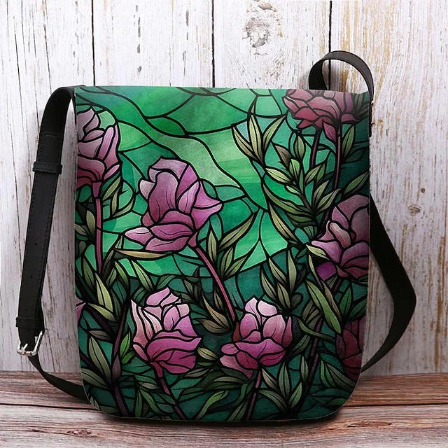 Style & Comfort for Mature Women Women's Flower Print Crossbody Bags Shoulder Bags