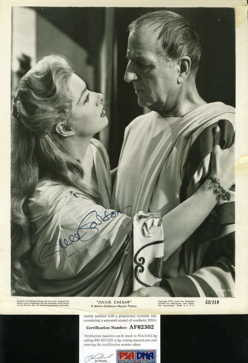 Greer Garson Psa Dna Coa Hand Signed 8x10 Photo Poster painting Autograph