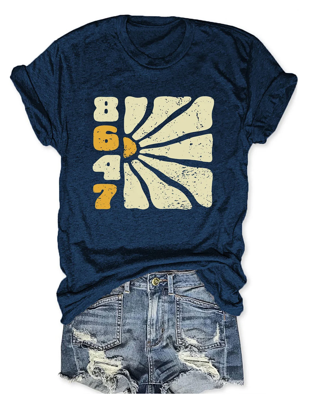 8647 Floral Subtle Anti FDT T-shirt