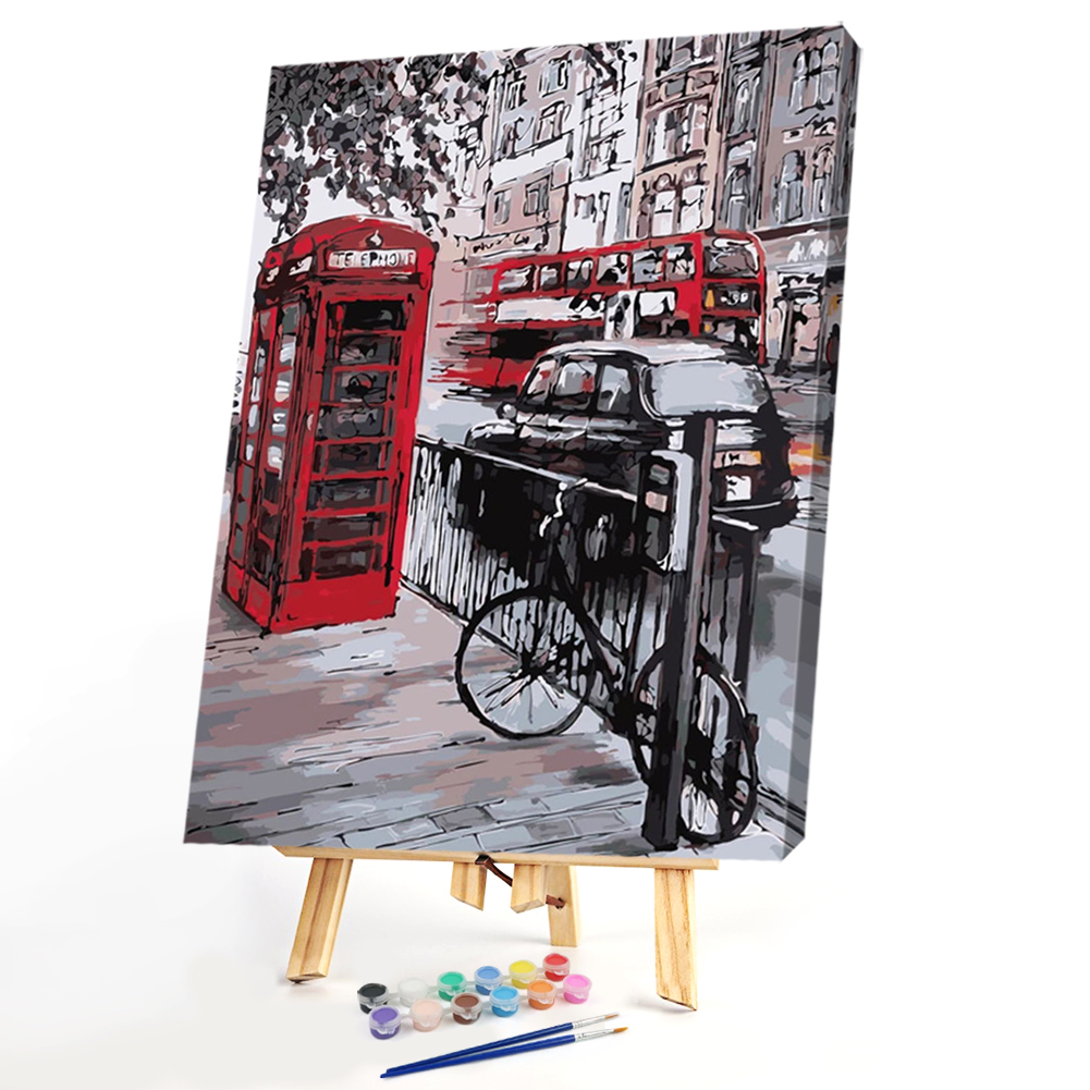 

40*50CM - Paint By Numbers - Telephone Booth, 501 Original