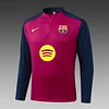 2025/2026 Barcelona Half-Pull Training Suit Brown Red Jersey Set