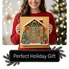 (25x25cm)DIY Pearl Painting Xmas Framed Handmade Pearl Material Art Kit Living Room Decor