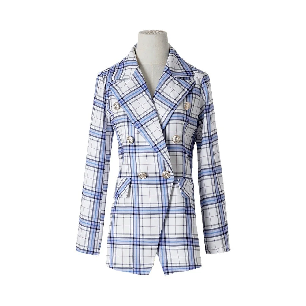 Churchf Women's Station Striped Button Lapel Small Suit Jacket