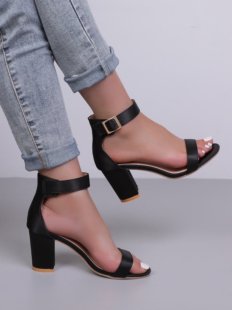 Hottest Women Fashion Open Toe Suede Leather High Platform Chunky Heel Sandals Orange Pink Red Thick High Heel Sandals Heels