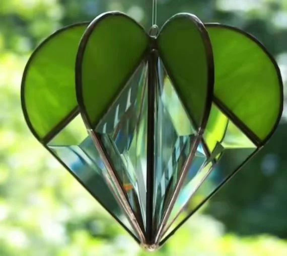 Stained Heart-shaped Suncatcher