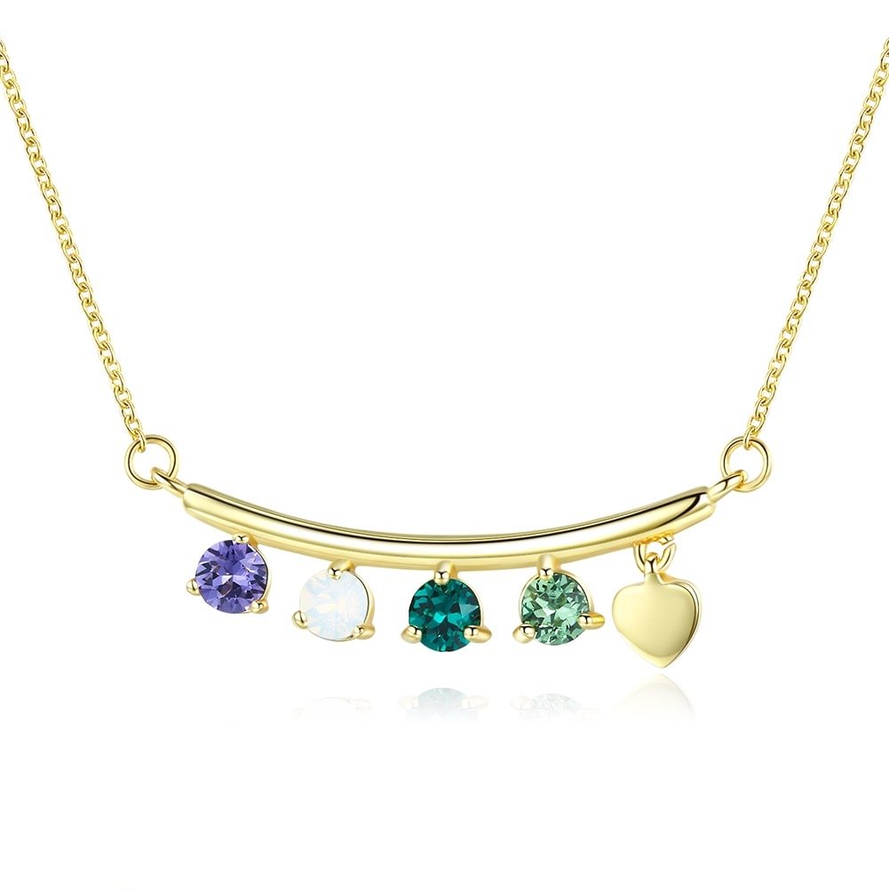 Long Mélange Crystal Light Luxury Pendant Necklace