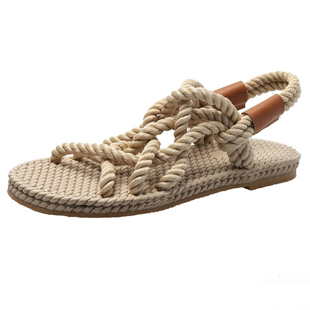 Sandals Woman Shoes Braided Rope With Traditional Casual Style And Simple Creativity Fashion Sandals Women Summer Shoes