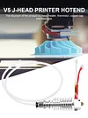 0.4mm Nozzle V5 J-head Printer Hotend with Hotend Heat Sink for Anycubic I3 Mega