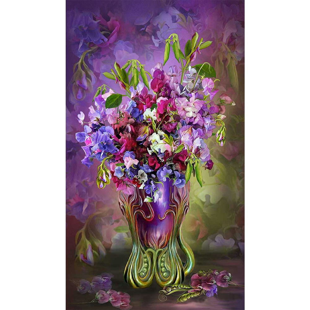 

40*80CM - Round Drill Diamond Painting - Sweet Peas, 501 Original