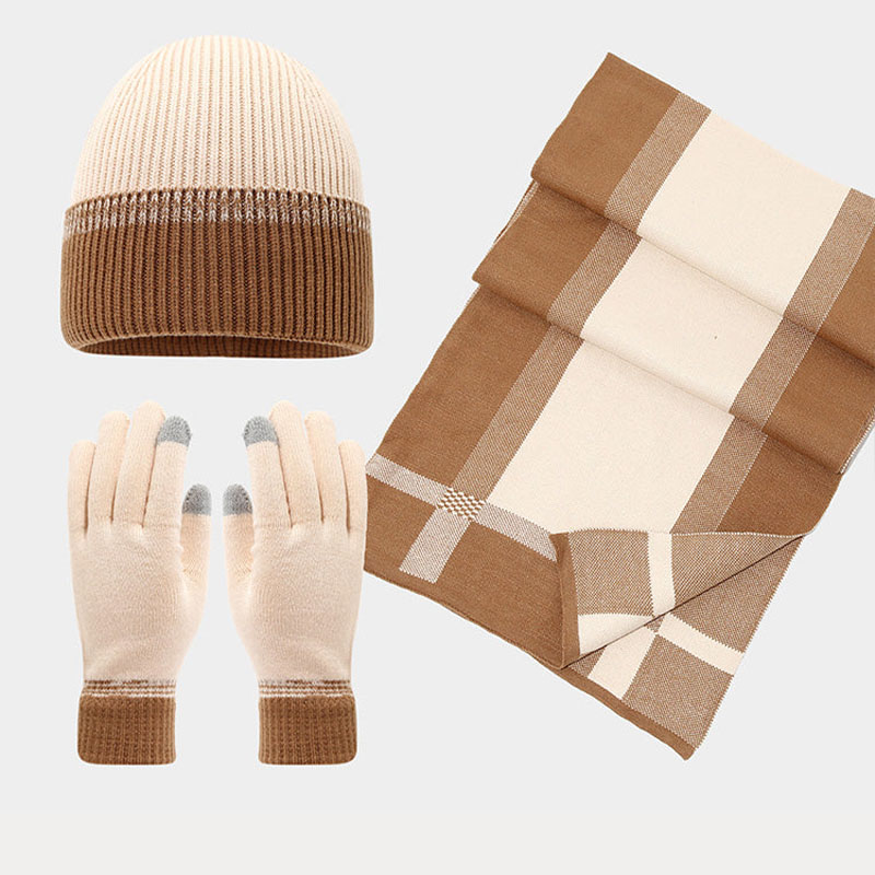 Men&rsquo;s 3-in-1 Winter Set &ndash; Knit Beanie, Scarf & Gloves Combo for Cold Weather