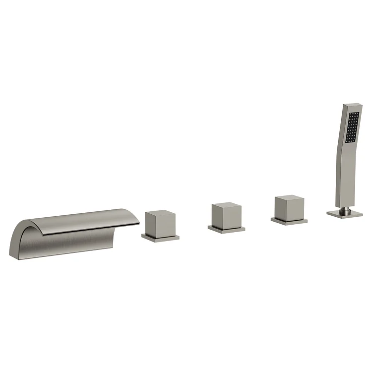EVERSTEIN Three-Handle Bathtub Faucet in Brushed Nickel SFS-1159-NK
