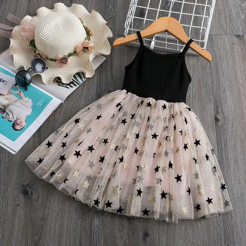 Girls Summer Princess Dress Lace Flower Sleeveles Backless Elegant Birthday Party Weddding Costume For Children Sundress