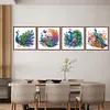 uk.everydayedeals (Limited Stock)4pcs Diamond Painting - Crystal Rhinestone - Peacock(30*30cm)