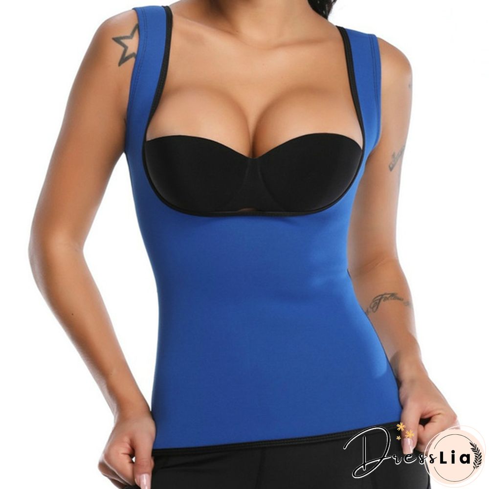 Women Waist Trainer Vest Slimming Corset Sweat Suits Neoprene Sauna Vest Workout Tank Tops Weight Loss Postpartum Body Shaper Shirt
