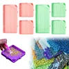 (US Only)6Pcs Diamond Art Tray Rhinestone Sorting Tray Diamond Painting Tray (Pink Green)