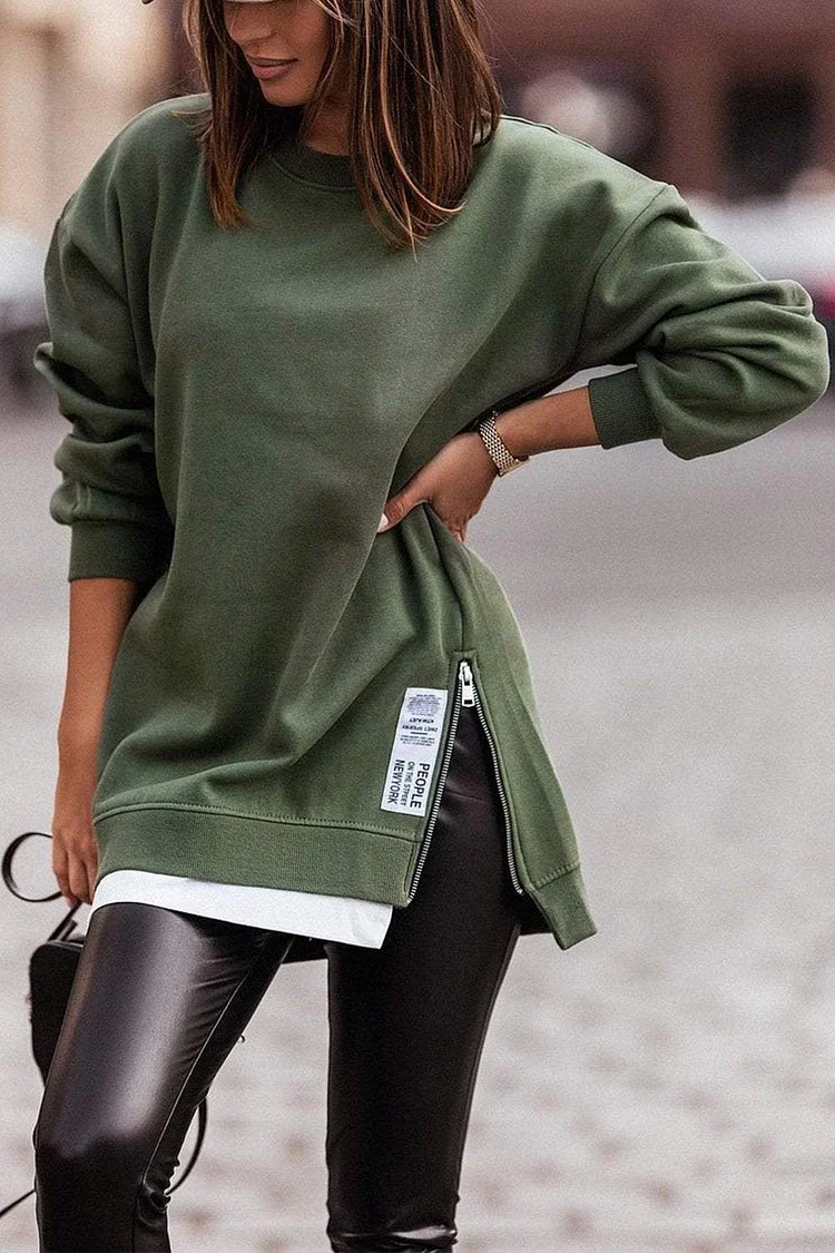 Women's Irregular Fake Two Piece Sweatshirt