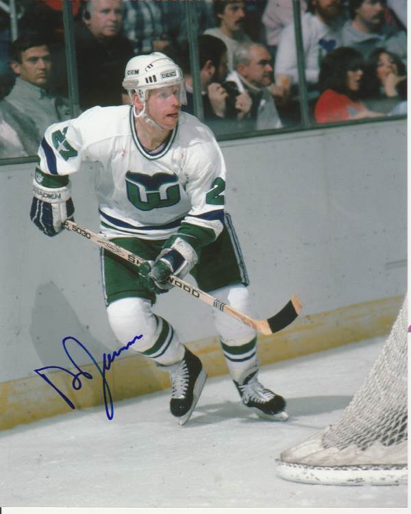 VINTAGE DOUG JARVIS SIGNED HARTFORD WHALERS 8x10 Photo Poster painting #1 NHL IRONMAN PROOF!