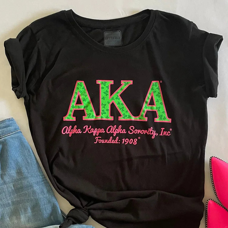 AKA Ivy Leaves T-Shirt In Black