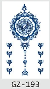 Temporary Waterproof Tattoos Stickers Creative Necklace Flowers Juice Ink Lasting Sexy Girls Arm Neck Waist Buttocks Fake Tatoo