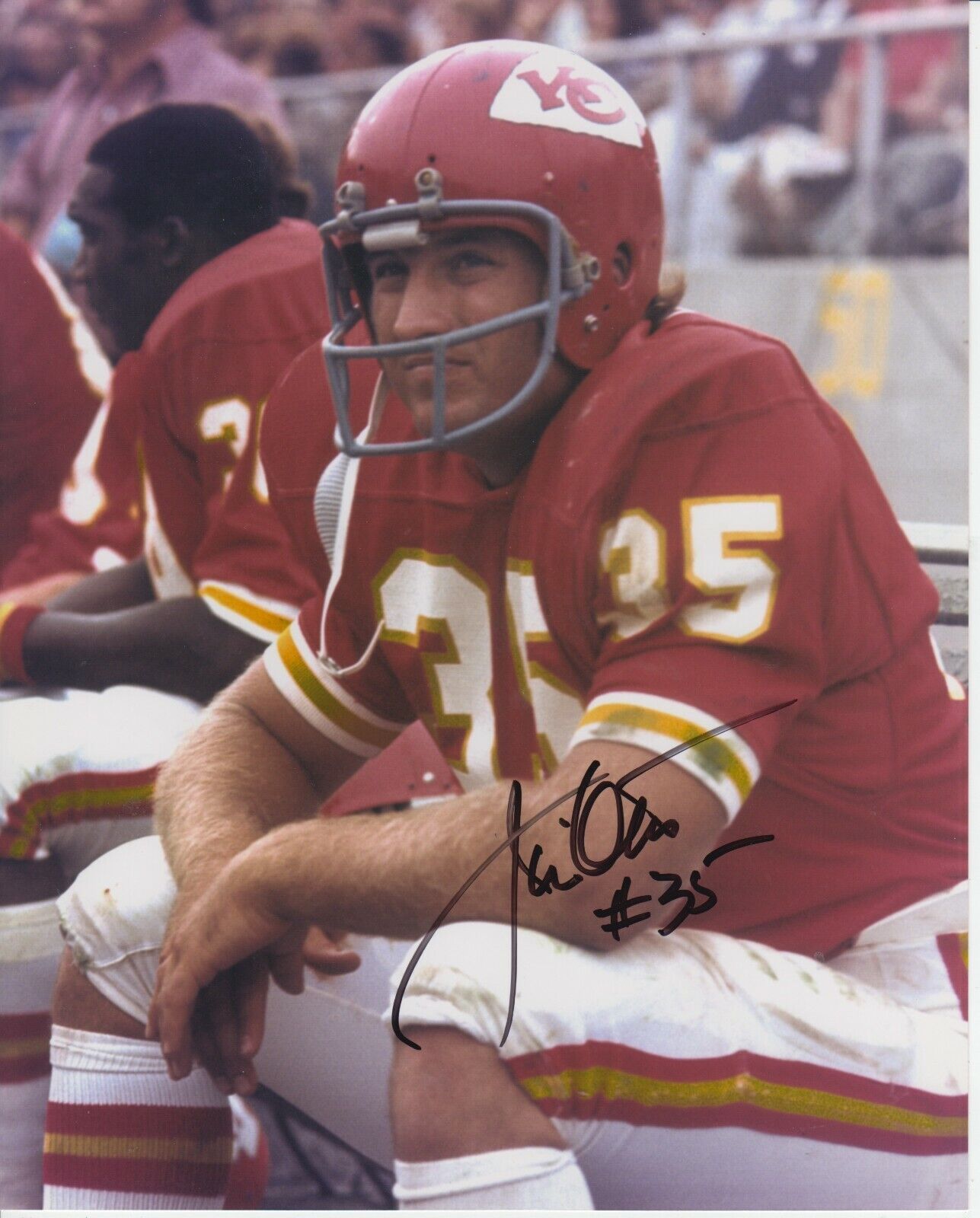 Jim Otis #0 8x10 Signed Photo Poster painting w/ COA Kansas City Chiefs -