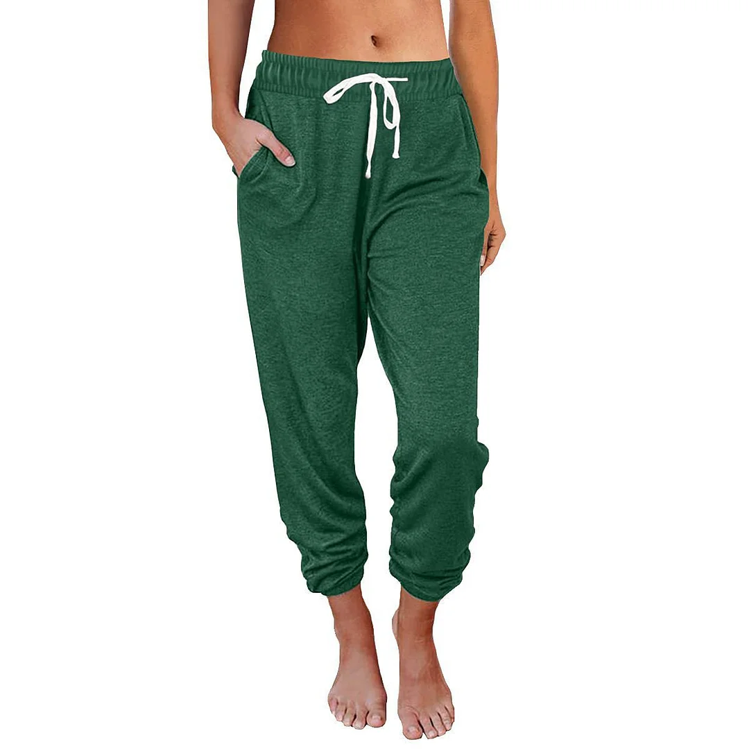 Zingj Loose Pocket High Waist Ankle Length Pants