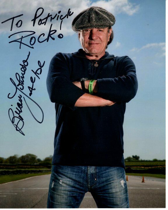 BRIAN JOHNSON Signed Autographed AC/DC Photo Poster paintinggraph - To Patrick