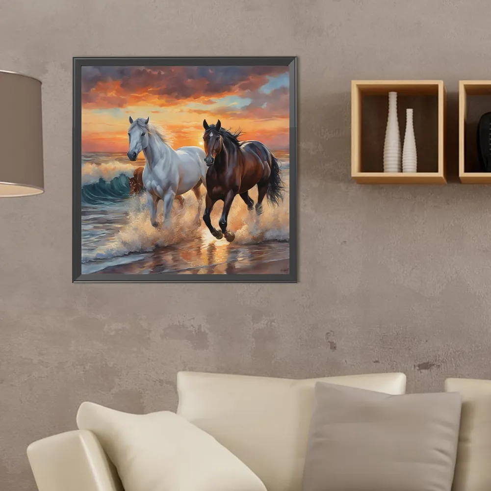 Diamond Painting - Full Round Drill - Horse(Canvas|40*40cm)