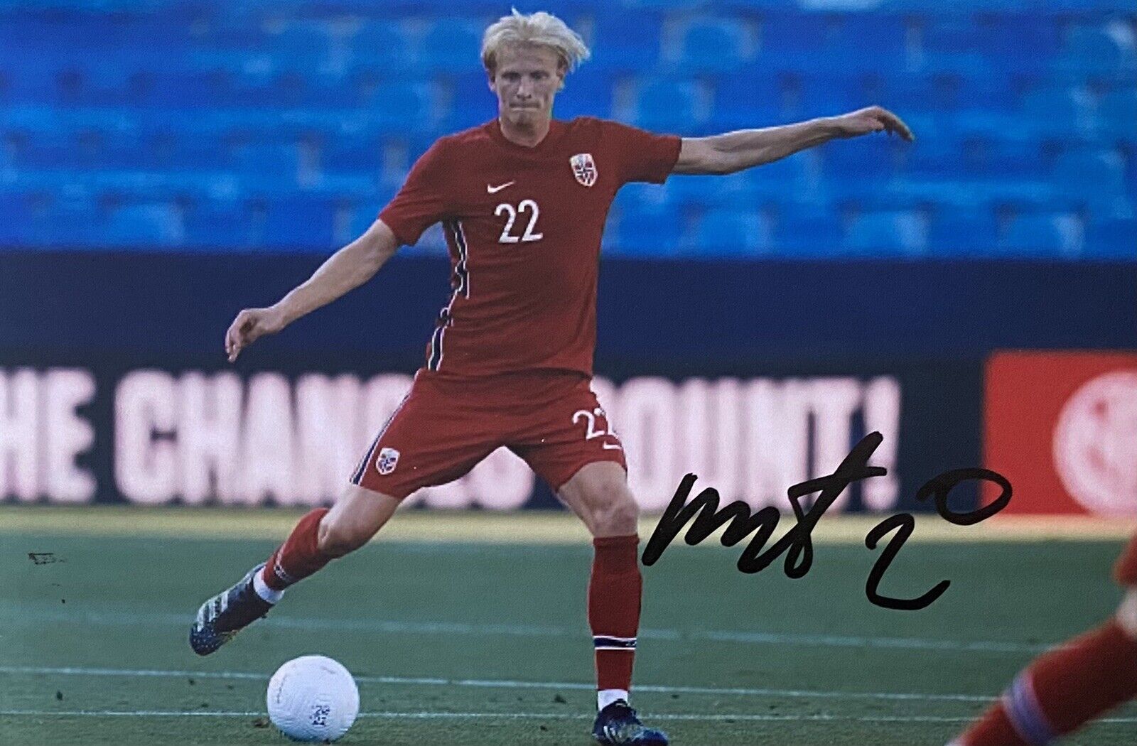 Morten Thorsby Hand Signed Norway 6X4 Photo Poster painting