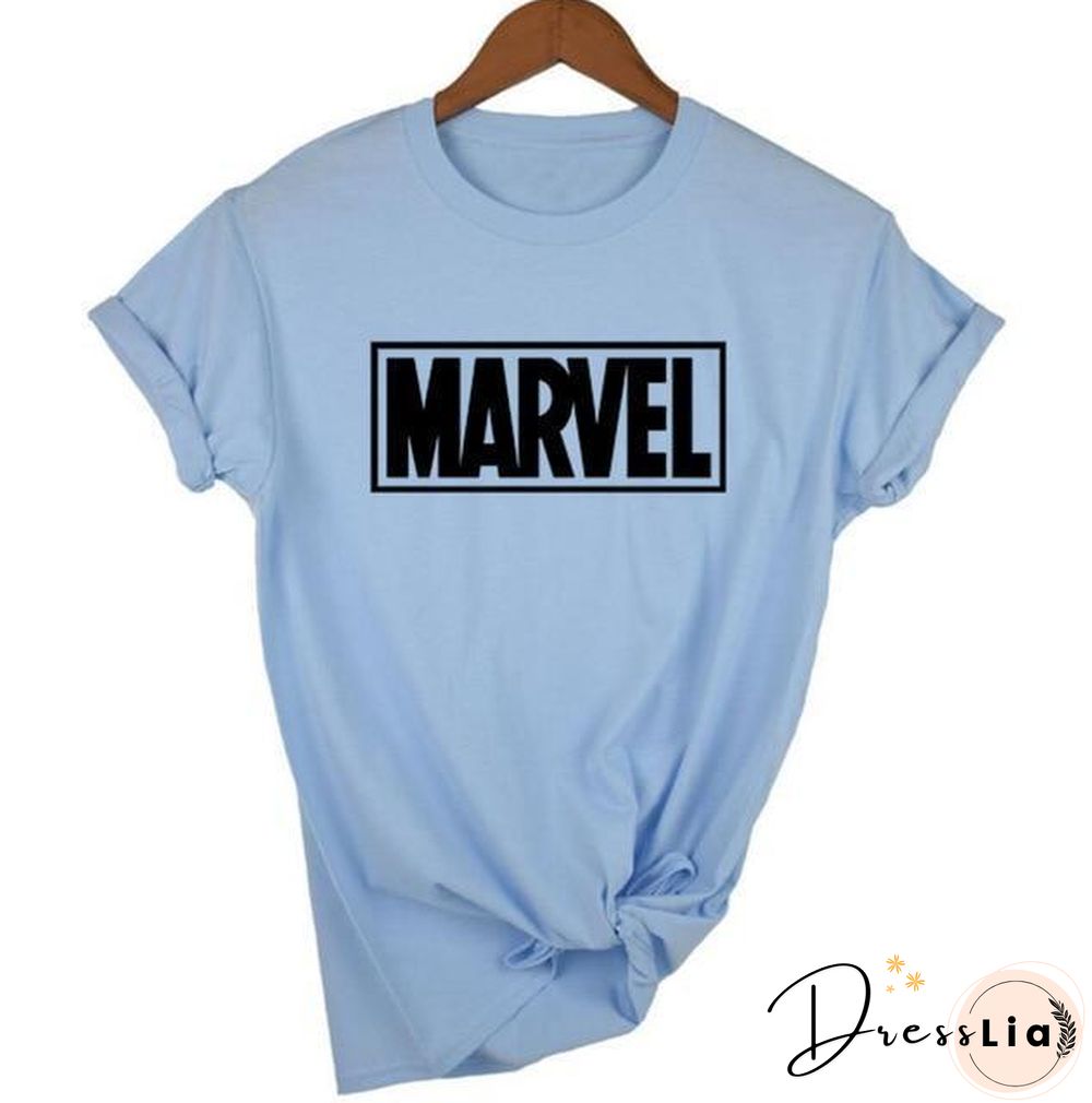 Women Short Sleeve T-shirt O-neck Cotton Super Hero Tops Tee