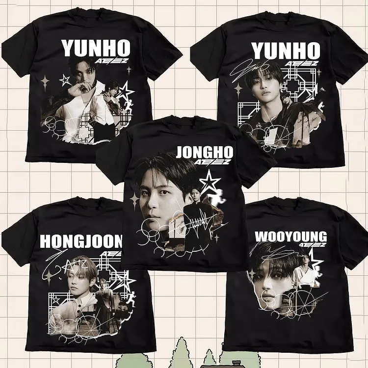 Ateez Members Golden Hour Part 4 Teaser Design T-Shirt