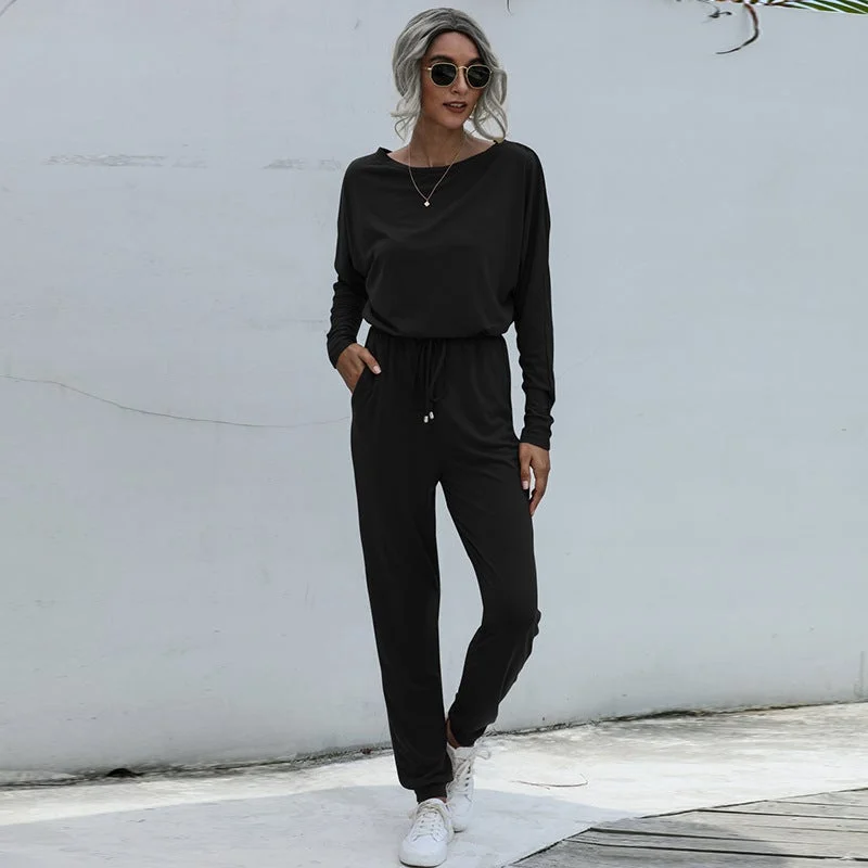 Ladies Fashion Loose One-Piece Casual Pants Set