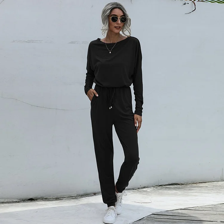 Ladies Fashion Loose One-Piece Casual Pants Set