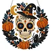 Pendentif de peinture en diamant 2D plate, maison maison, pour d&eacute;coration murale 24 cm