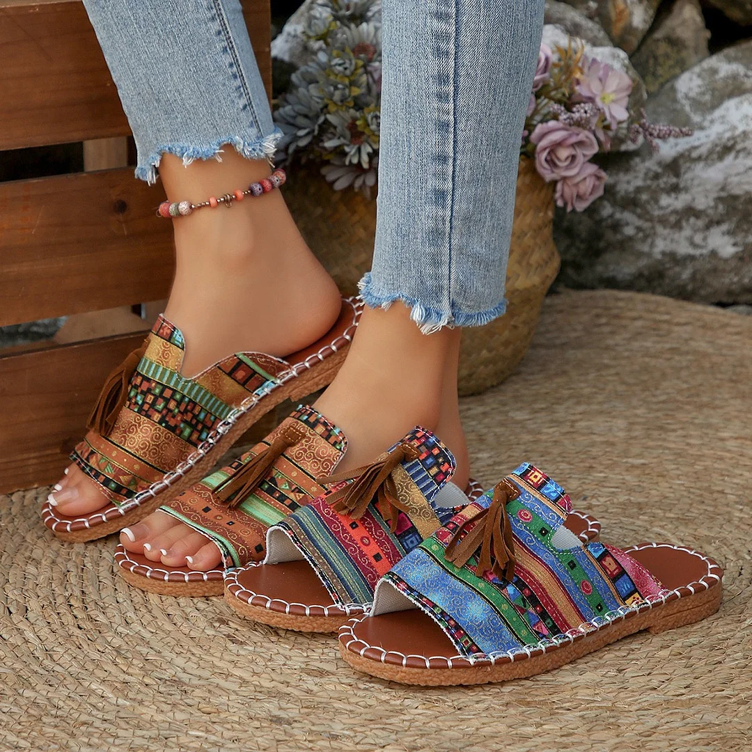Breakj Breakj Flat-Bottomed Slippers Women's 2025 Summer New Wear Thai Thai Sand Beach Cool Slippers Women's Shoes