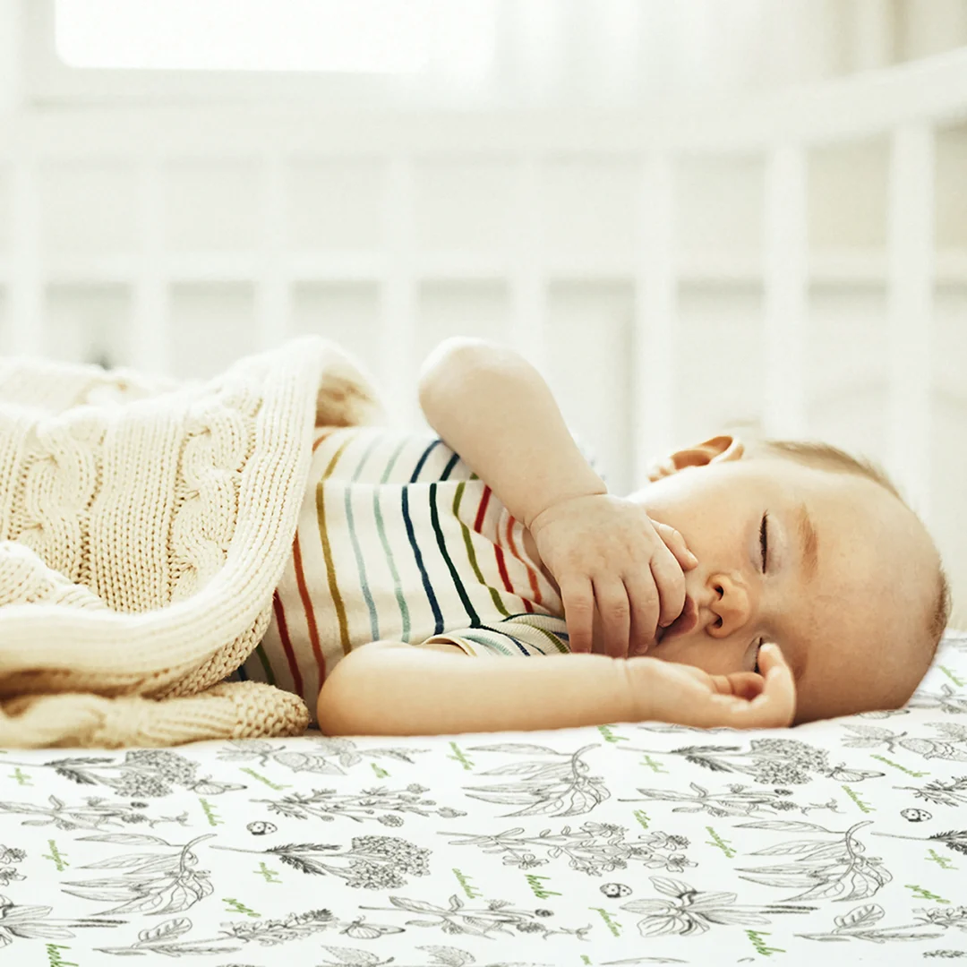 Egmao Baby Premium Organic Cotton Crib Sheet - Bushes