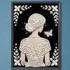 Diamond Painting-DIY Special Shaped Drill Pearl Painting Girl's Back(30x40cm)